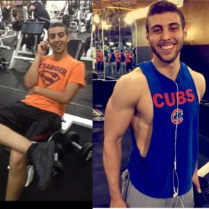 Waleed Darwish physical transformation with stoopidfit online nutrition coaching